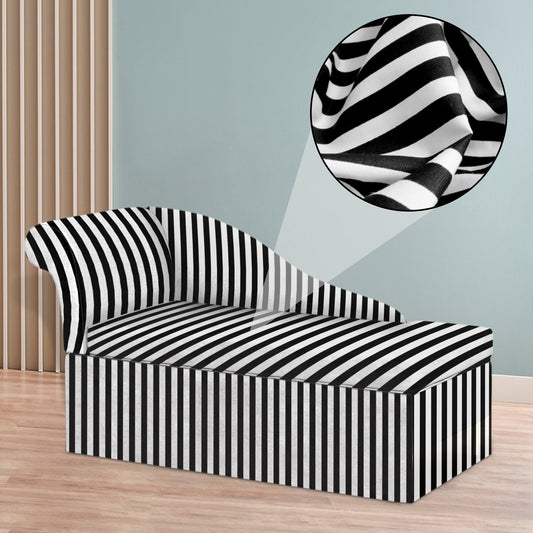 Vintage Hollywood B&W Striped Sofa Cover - FlyingCart.pk