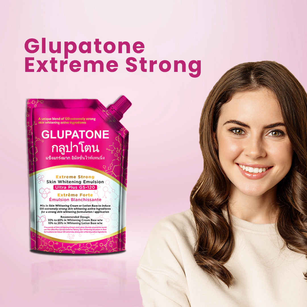 GLUPATONE Extreme Strong Whitening Emulsion Ultra Plus GS-120 For Face & Body 500ml - FlyingCart.pk