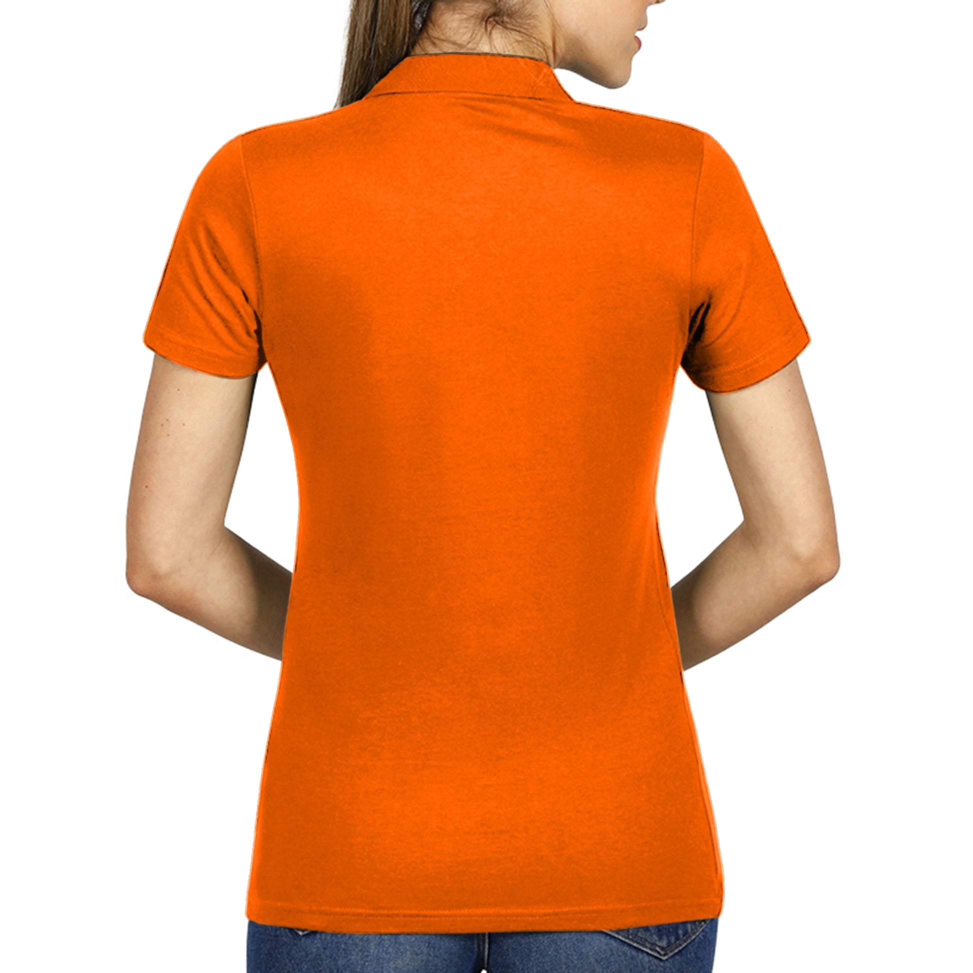 Orange Classy Soft Polo Shirts for Women - FlyingCart.pk