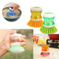 Dish Washing Brush With Liquid Soap Dispenser-FlyingCart.pk