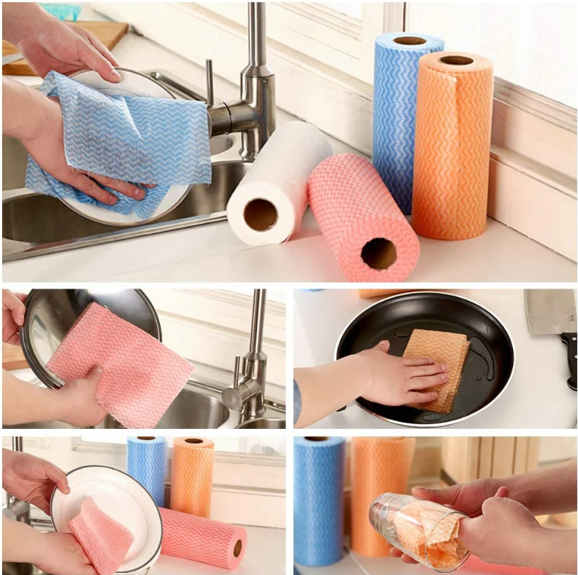 All-Purpose Disposable Reusable Kitchen Cleaning Cloth Tissues-FlyingCart.pk