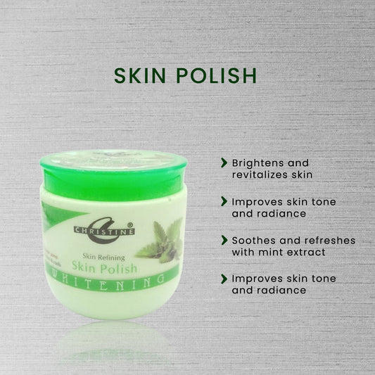 Christine Whitening Skin Polish Jar (Mint Extracts) - FlyingCart.pk