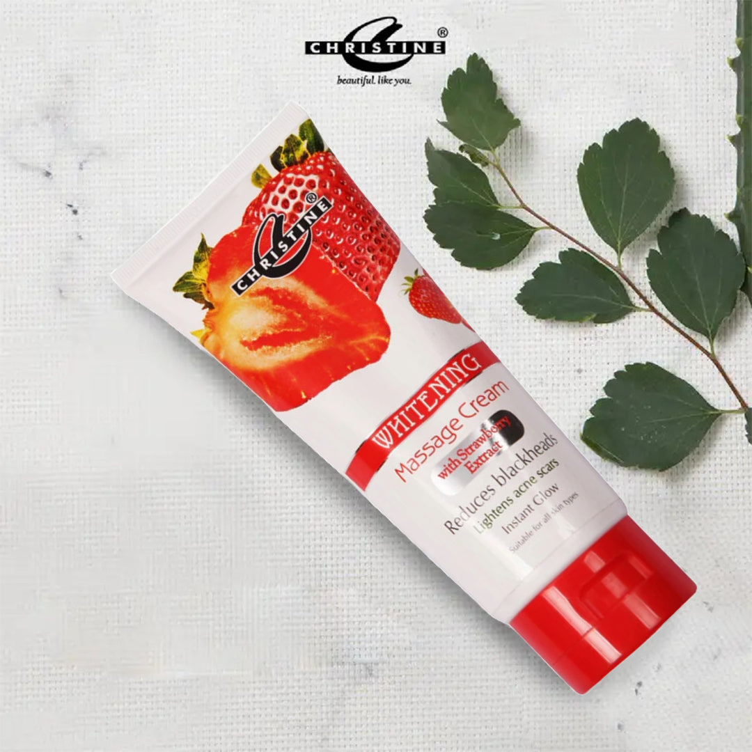 Christine Whitening Massage Cream Tube (Strawberry Extracts) - FlyingCart.pk