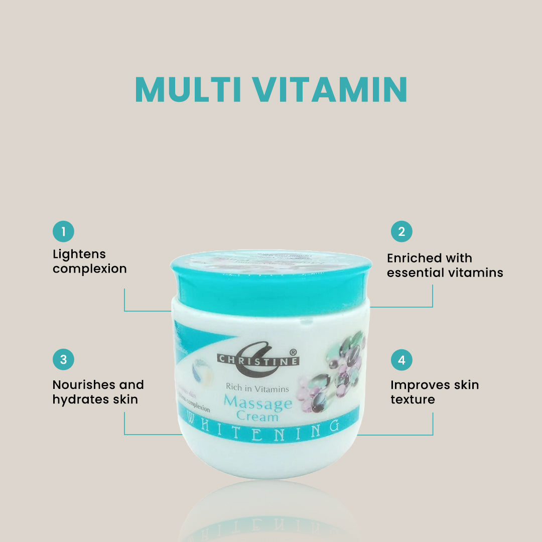 Christine Whitening Massage Cream Jar (Multi Vitamin) - FlyingCart.pk