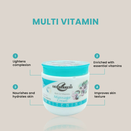 Christine Whitening Massage Cream Jar (Multi Vitamin) - FlyingCart.pk