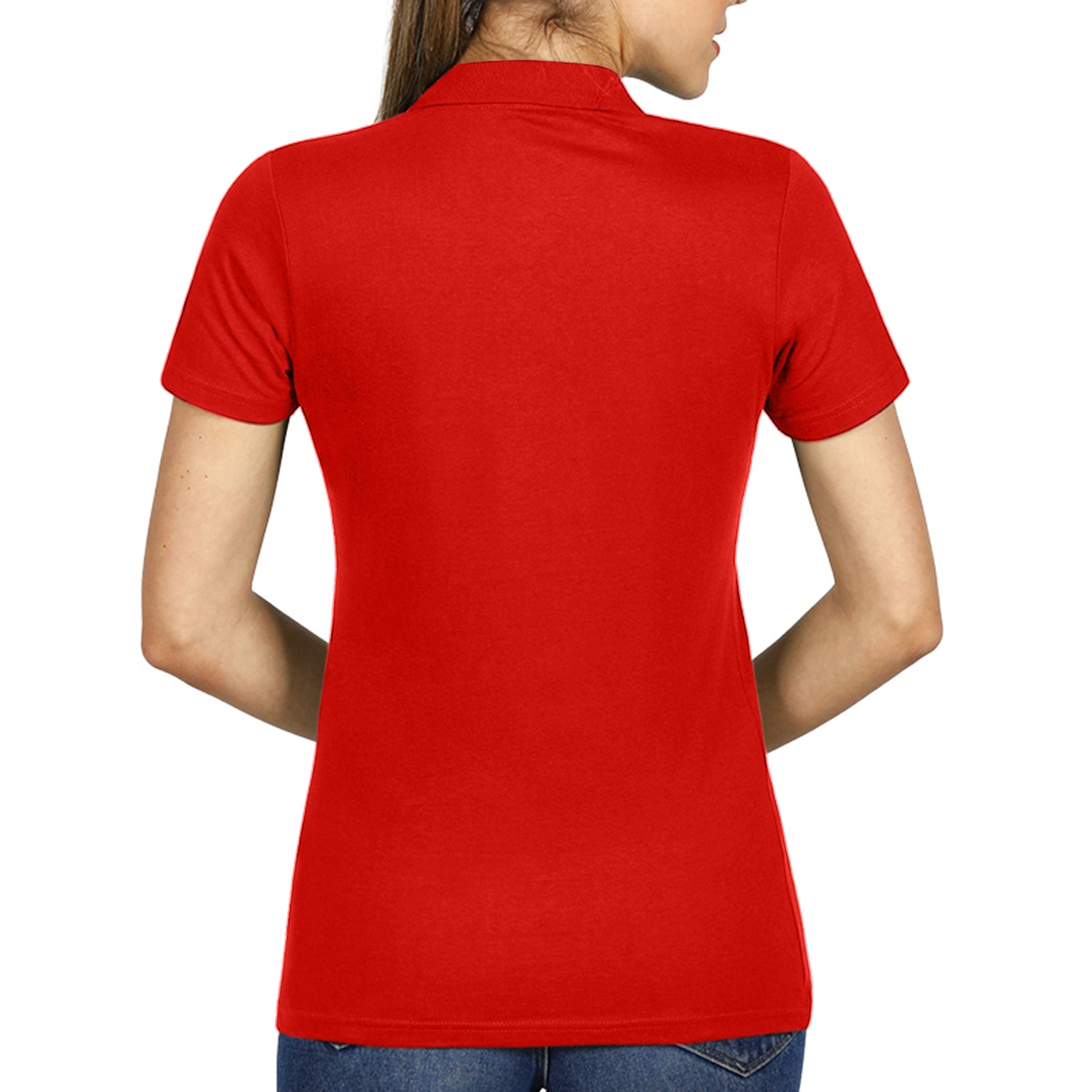 Red Classy Soft Polo Shirts for Women - FlyingCart.pk