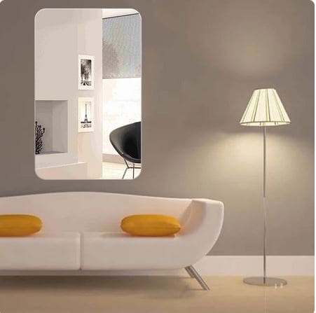 Rectangular Mirror Wall Sticker-FlyingCart.pk