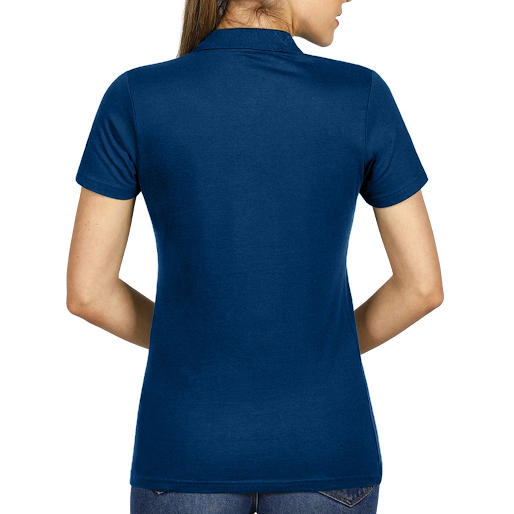 Petroleum Blue Classy Soft Polo Shirts for Women - FlyingCart.pk