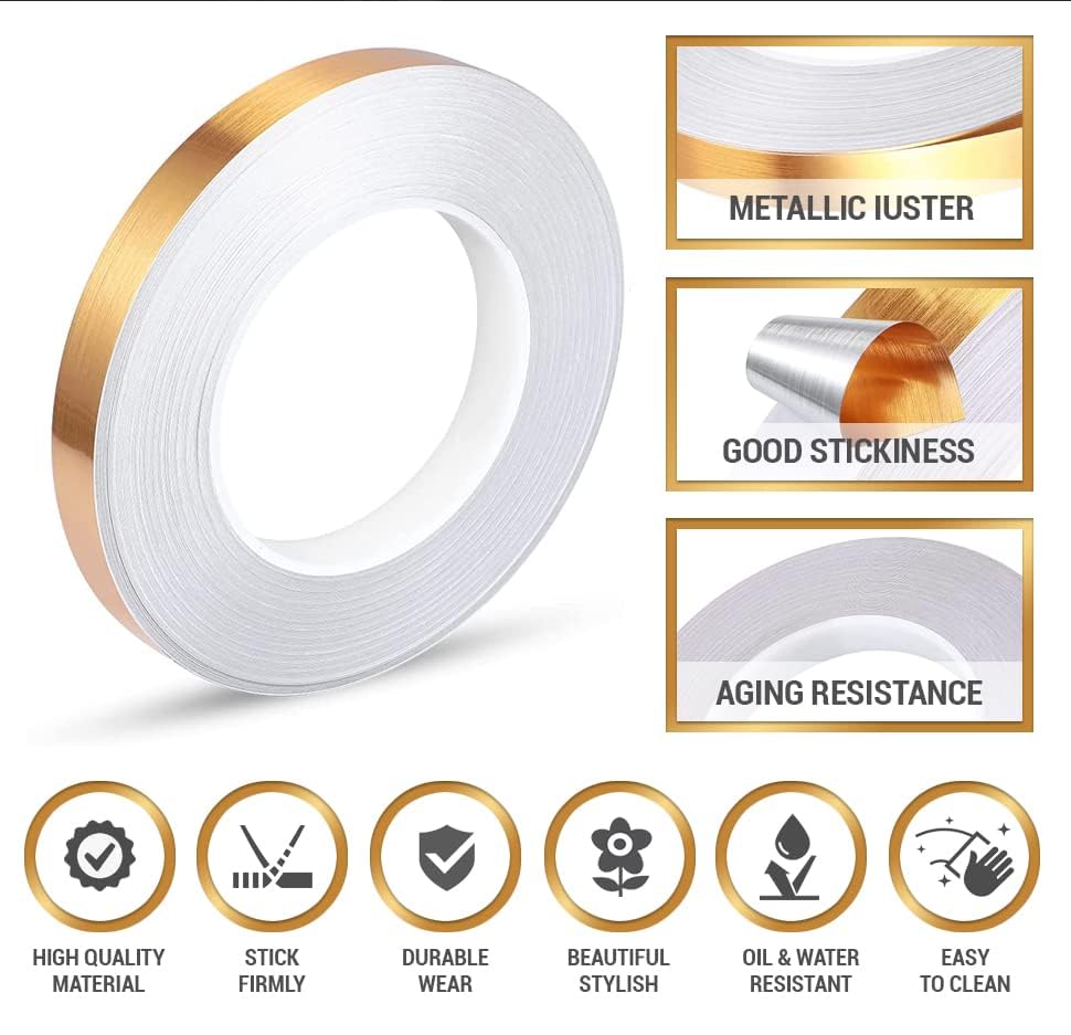 Golden Self-Adhesive Tile Tape -FlyingCart.pk