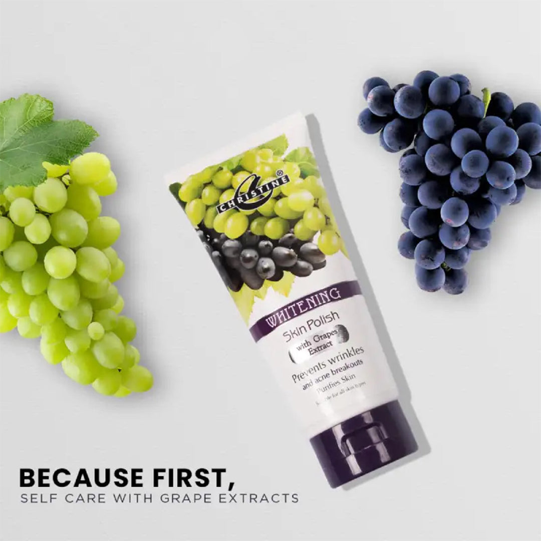 Christine Whitening Skin Polish Tube (Grapes Extracts) - FlyingCart.pk