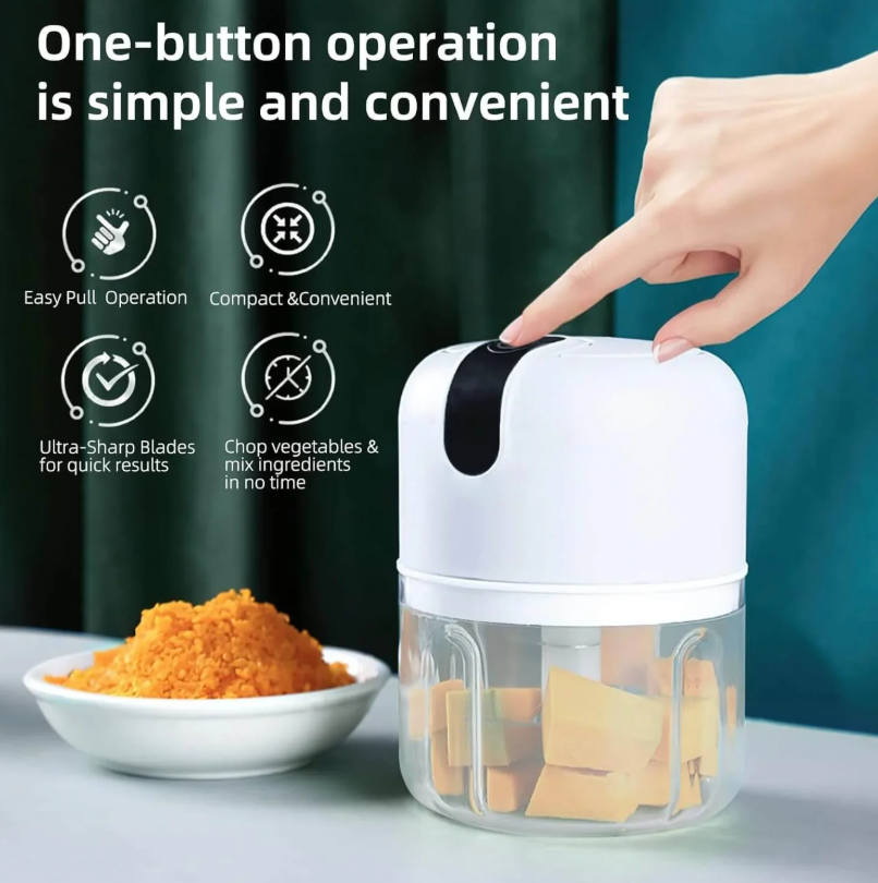 USB Rechargeable Mini Electric Chopper-FlyingCart.pk