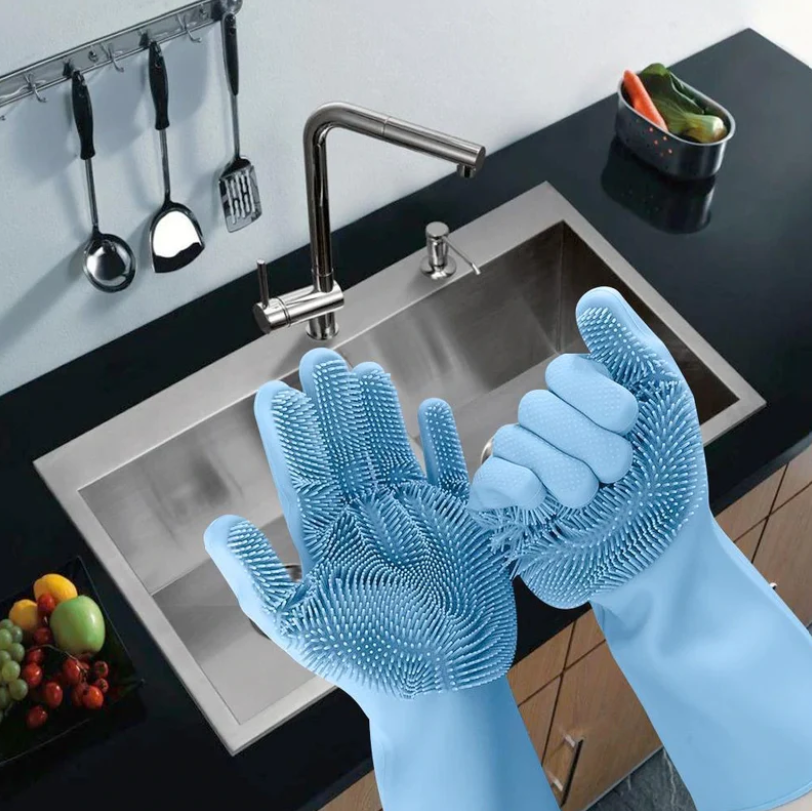 Silicone Dishwashing Gloves-FlyingCart.pk