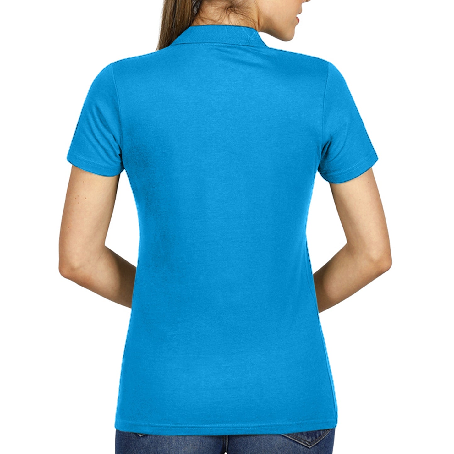 Turkish Blue Classy Soft Polo Shirts for Women - FlyingCart.pk