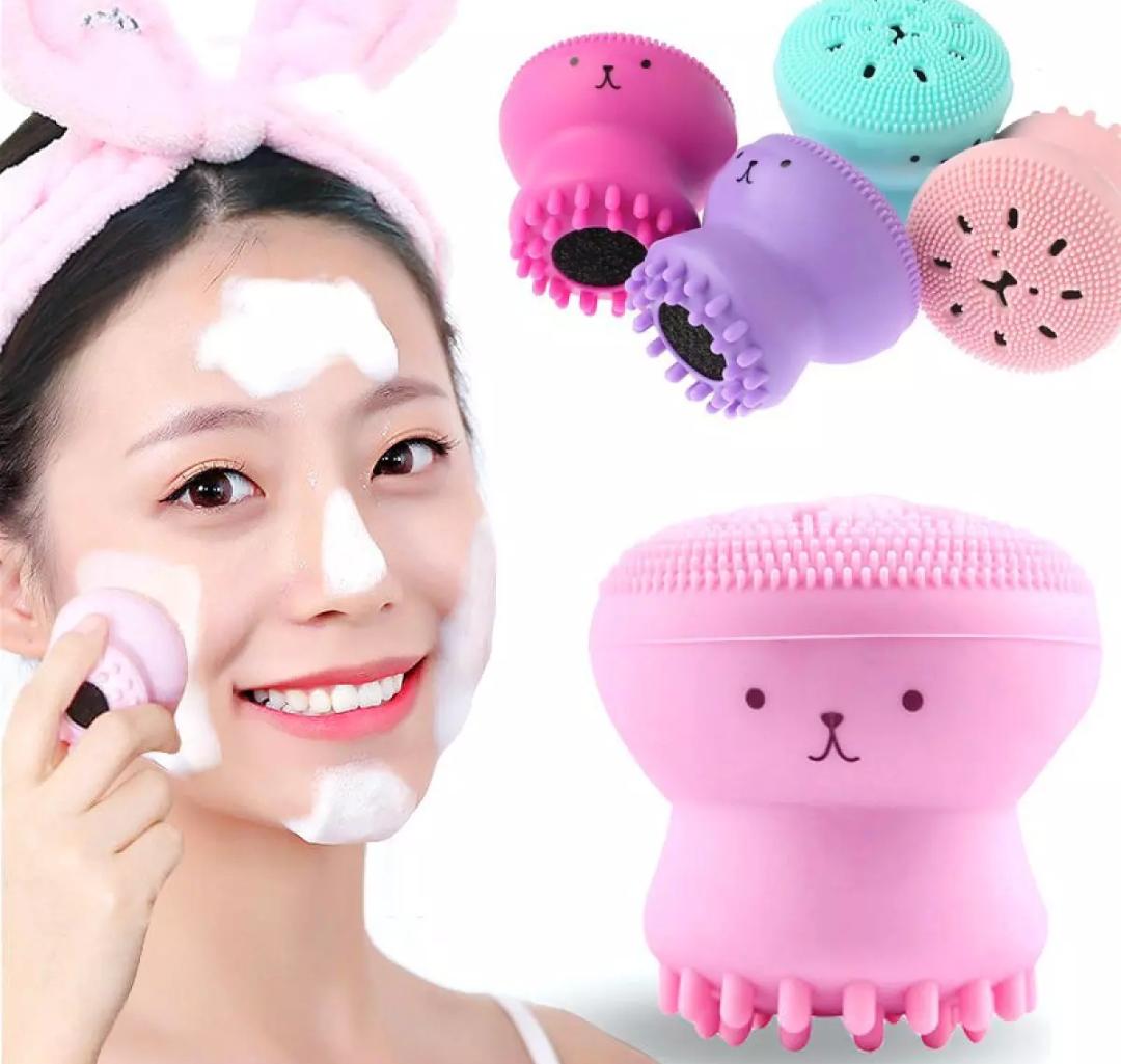 Octopus Shaped Silicone Facial Scrubber-FlyingCart.pk