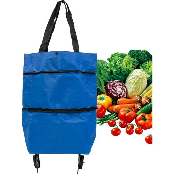 2 in 1 hand trolley shopping bag