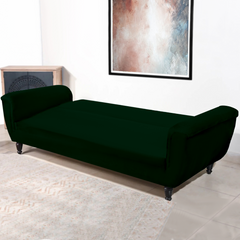 Dark Green Sofa Cum Bed Cover