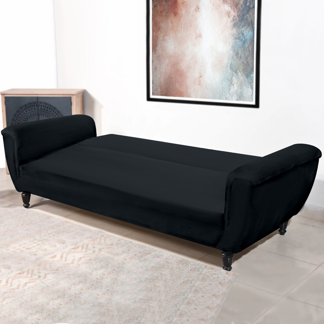Dark Grey Sofa Cum Bed Cover - FlyingCart.pk