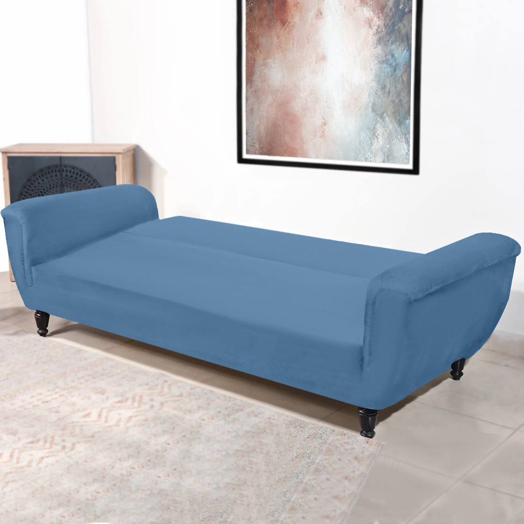 Blue Stone Sofa Cum Bed Cover - FlyingCart.pk