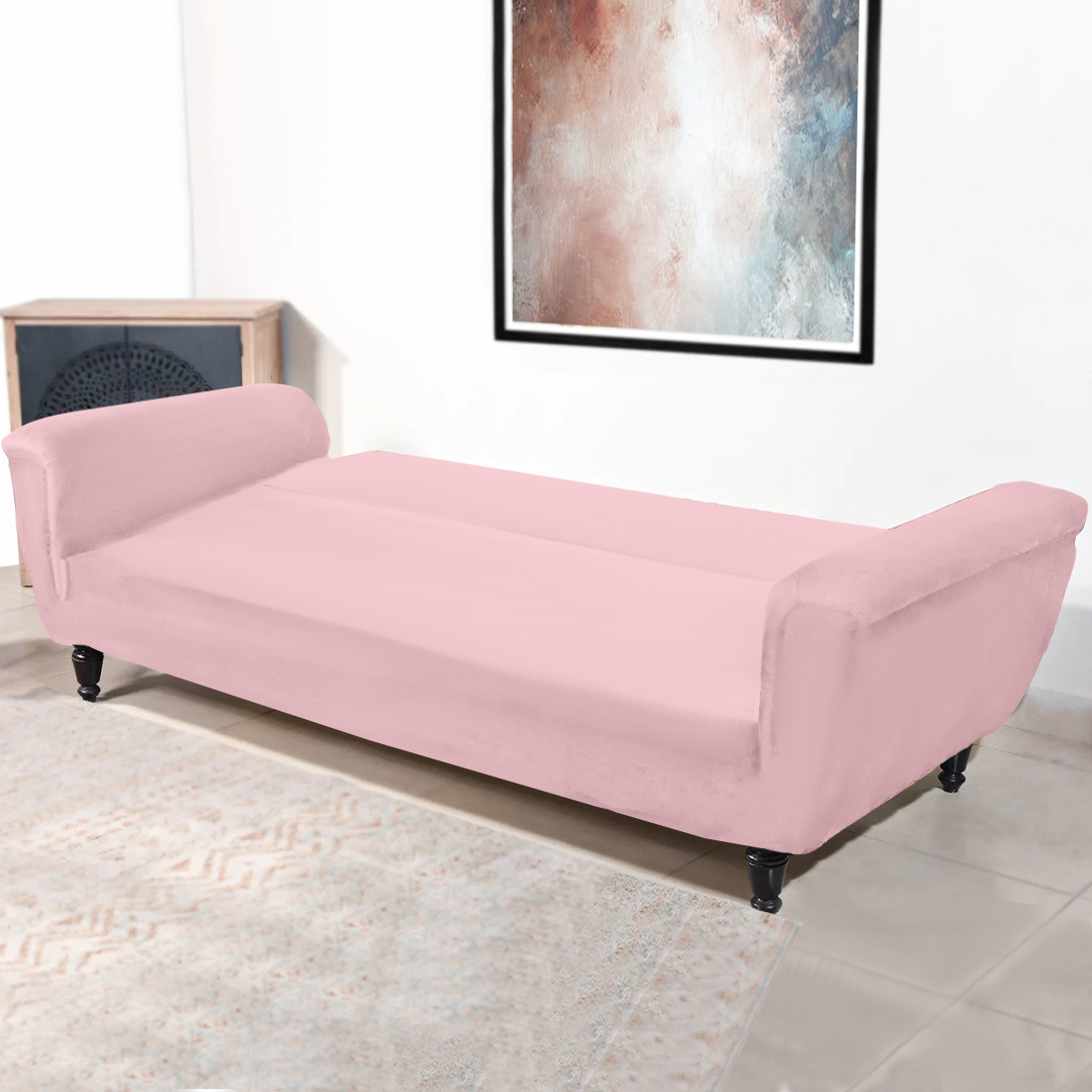 Light Pink Sofa Cum Bed Cover