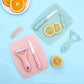 3 In 1 Ceramic Fruit & Vegetable Knife + Peeler + Chopping Board Set - Flyingcart.pk