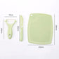 3 In 1 Ceramic Fruit & Vegetable Knife + Peeler + Chopping Board Set - Flyingcart.pk