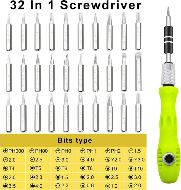 32 In 1 Mini Interchangeable Adjustable Precision Screwdriver Bit Set - Flyingcart.pk
