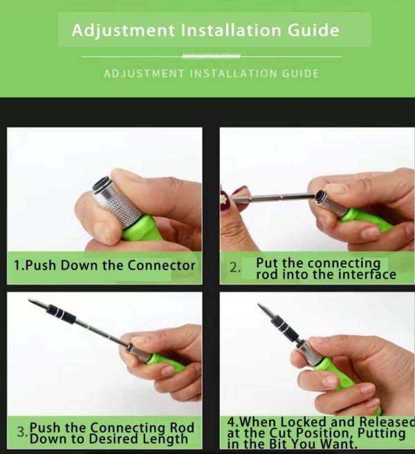 32 In 1 Mini Interchangeable Adjustable Precision Screwdriver Bit Set - Flyingcart.pk