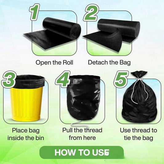 Garbage Bag Roll Black - FlyingCart.pk