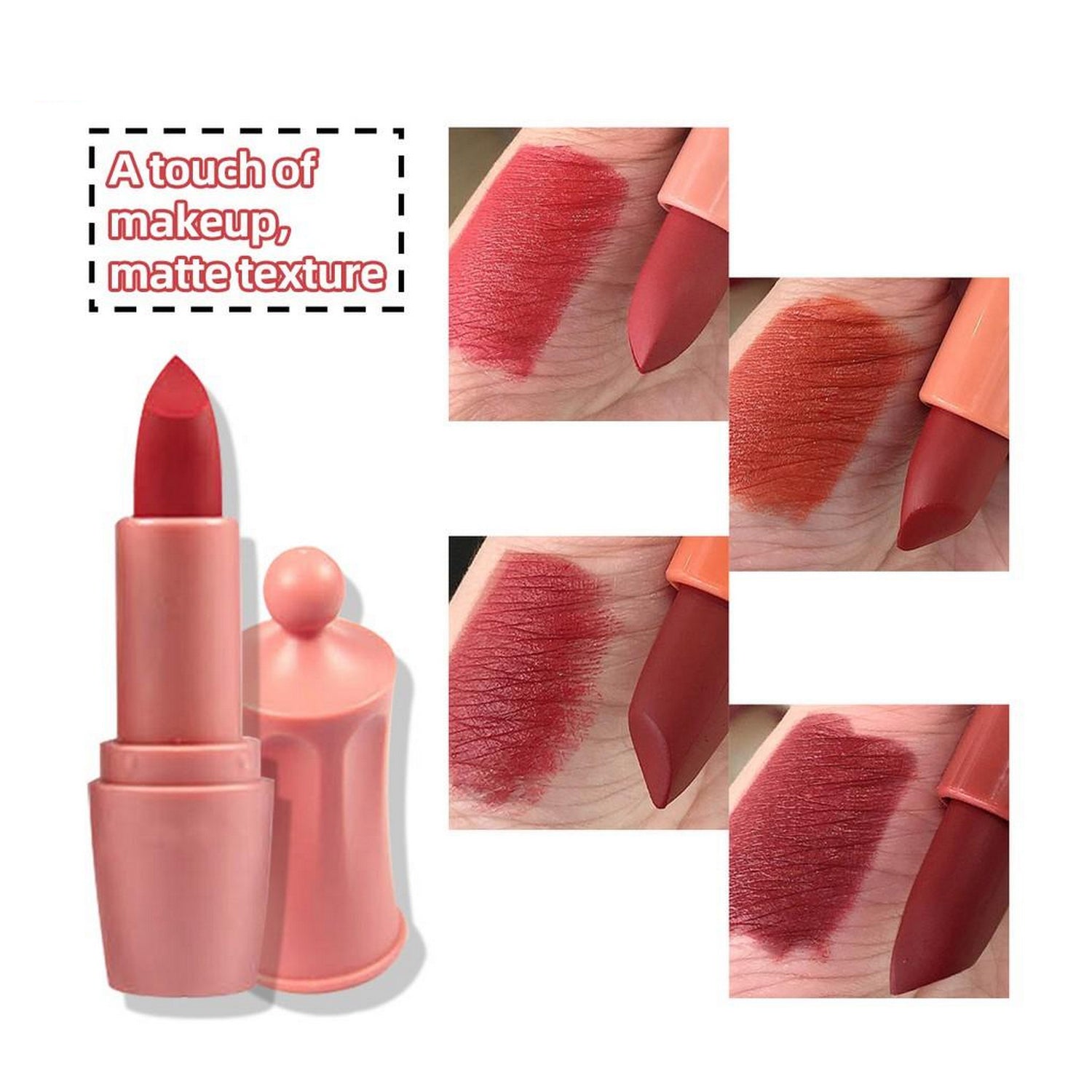 HENGFANG Velvet Matte Lipstick Set Not Easy To Fade Lip Makeup Cosmetic 3.5g x 4 - FlyingCart.pk