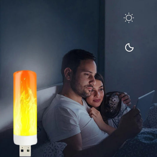 USB Mini Night Flame Lamp - FlyingCart.pk