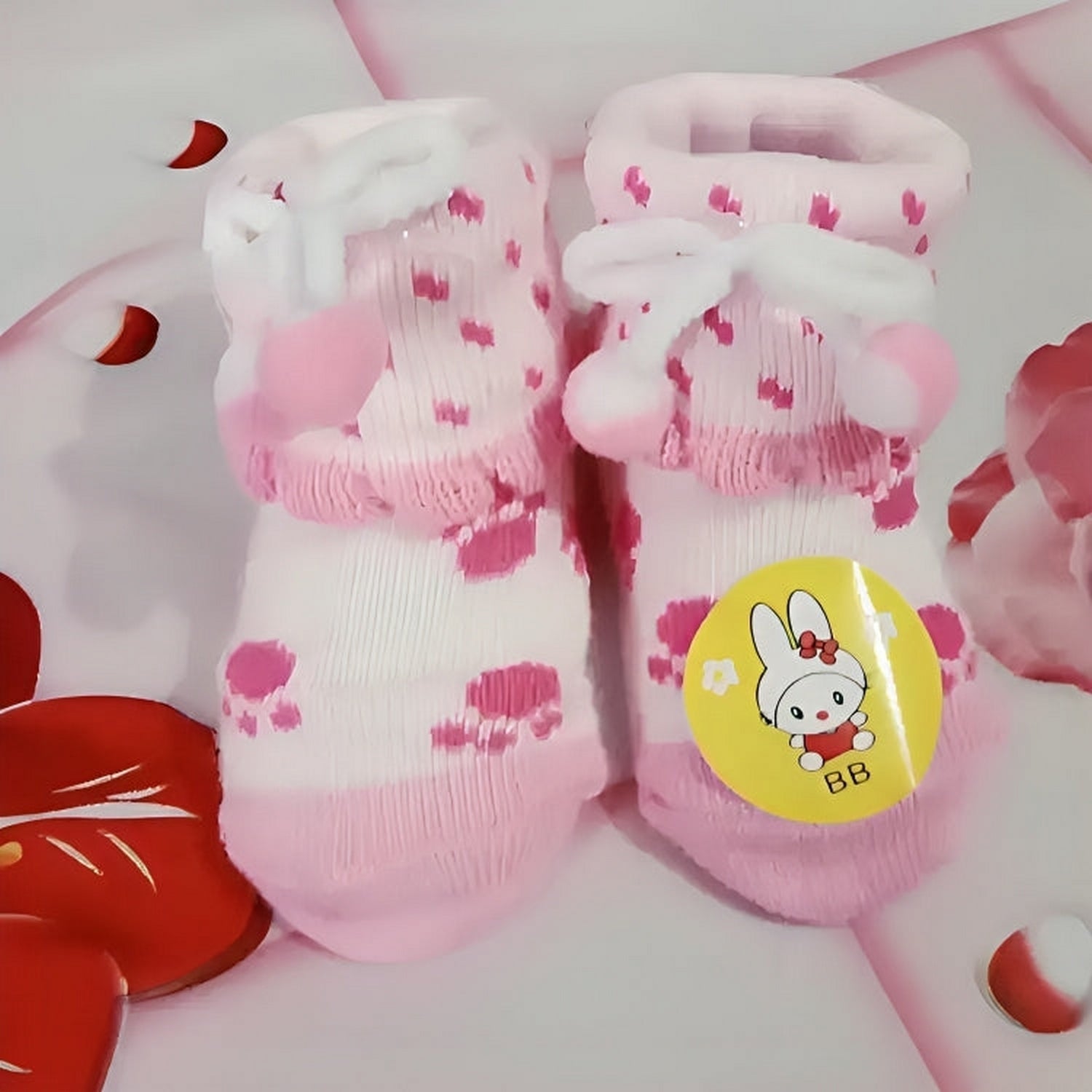 Cute Baby Socks Soft And Warm Shoes Fur Wool For Newborn - FlyingCart.pk