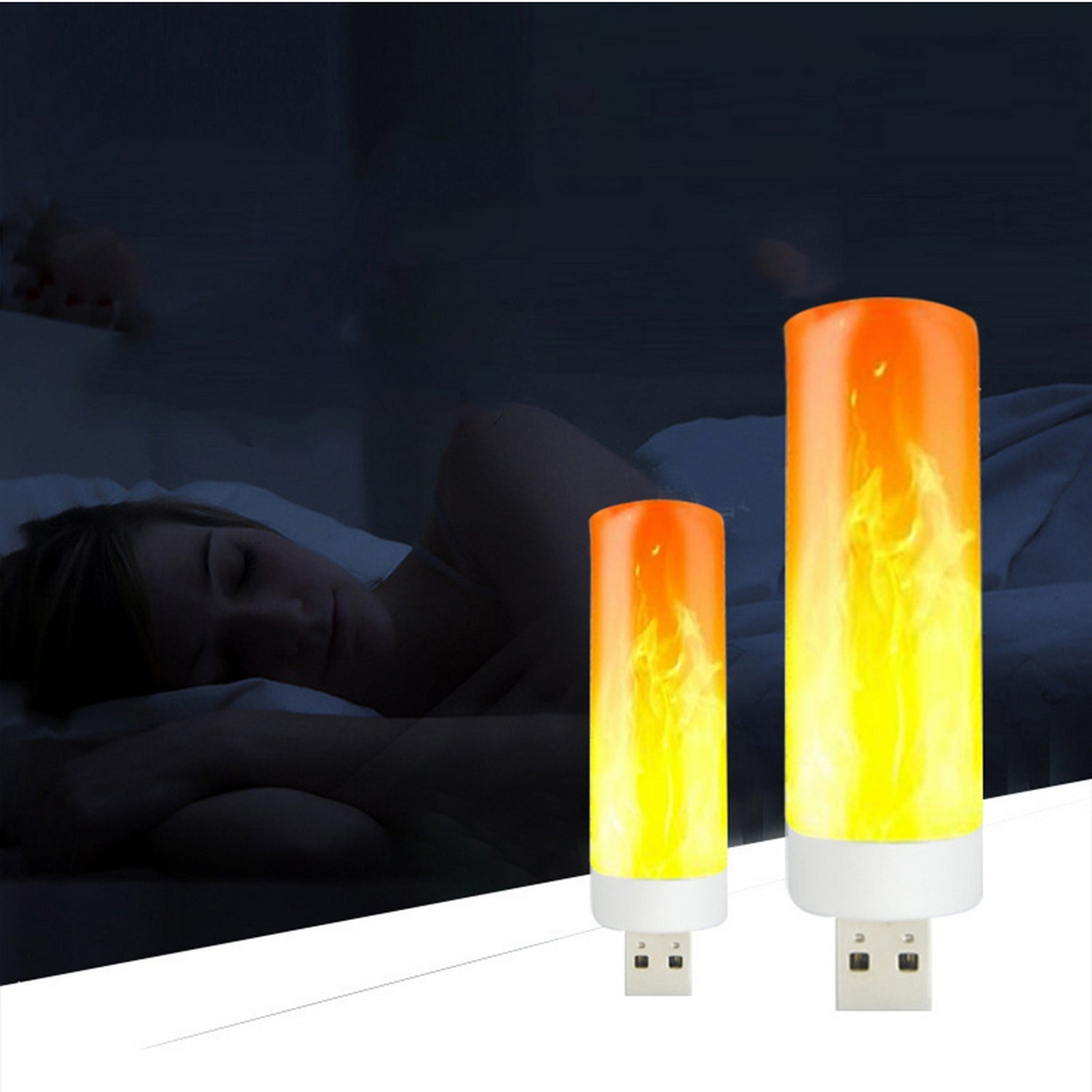 USB Mini Night Flame Lamp - FlyingCart.pk