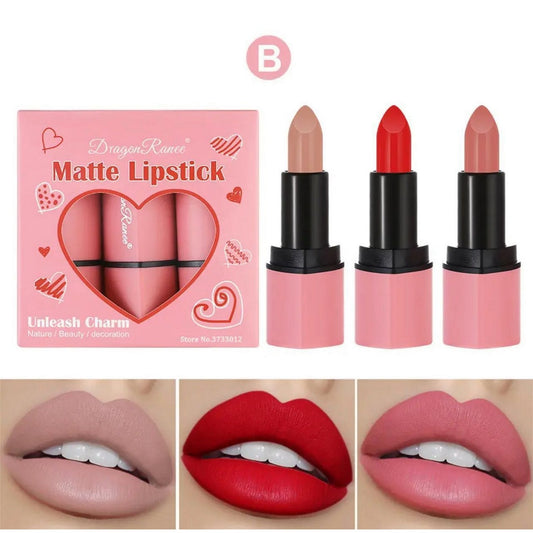 Dragon Ranee Charming Matte Lipstick (Pack Of 3) - FlyingCart.pk