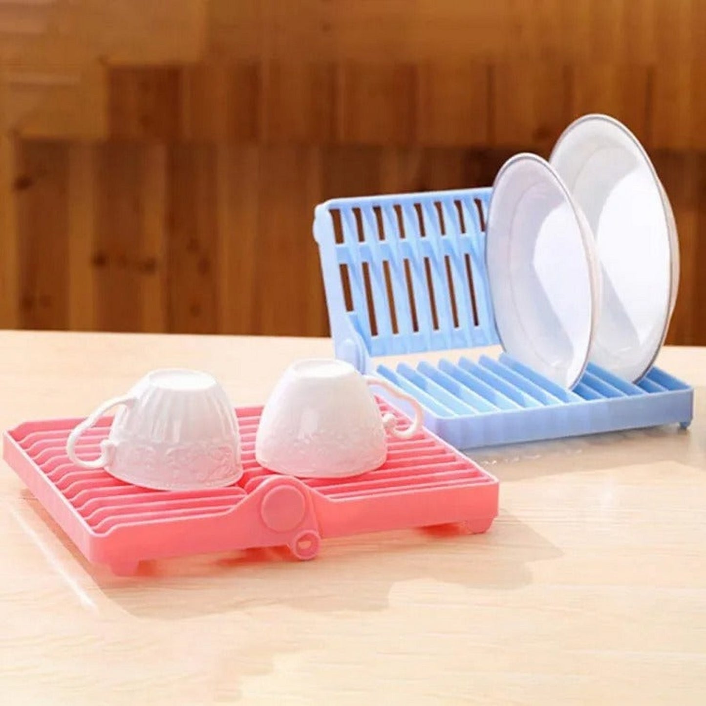 Folding Plastic Dish Rack Drying Rack Holder - FlyingCart.pk