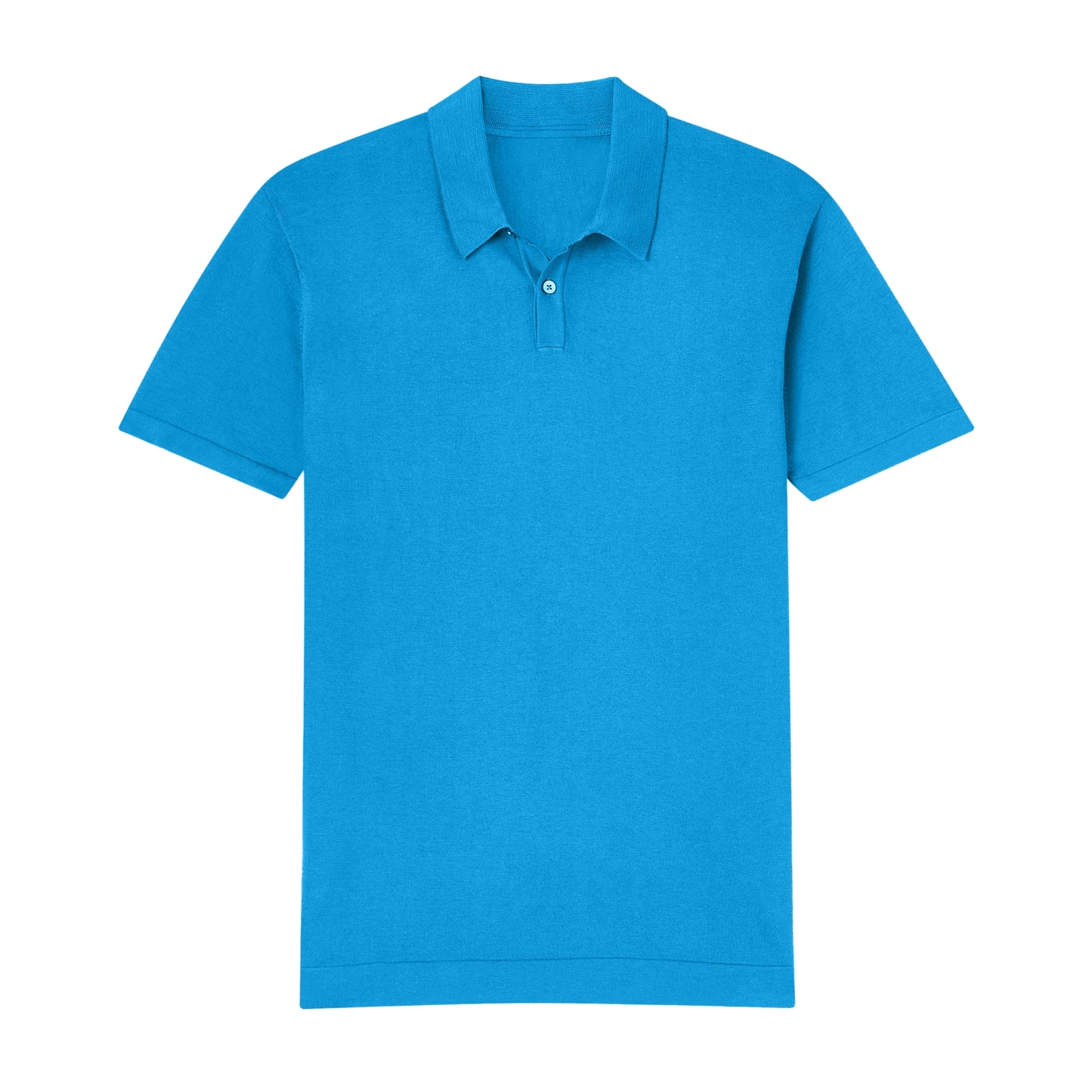 Turkish Blue Classy Soft Polo Shirts for Men-FlyingCart.pk