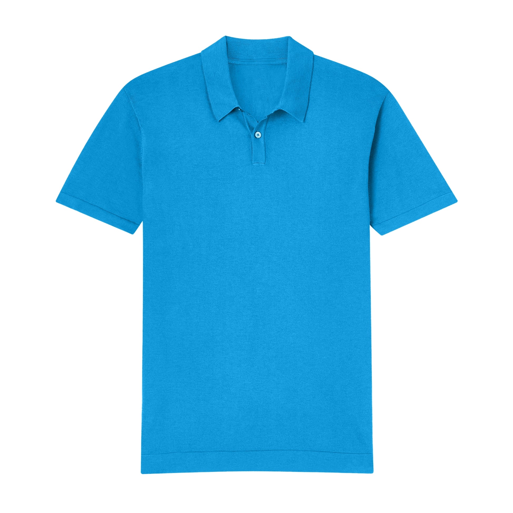 Turkish Blue Classy Soft Polo Shirts for Men-FlyingCart.pk