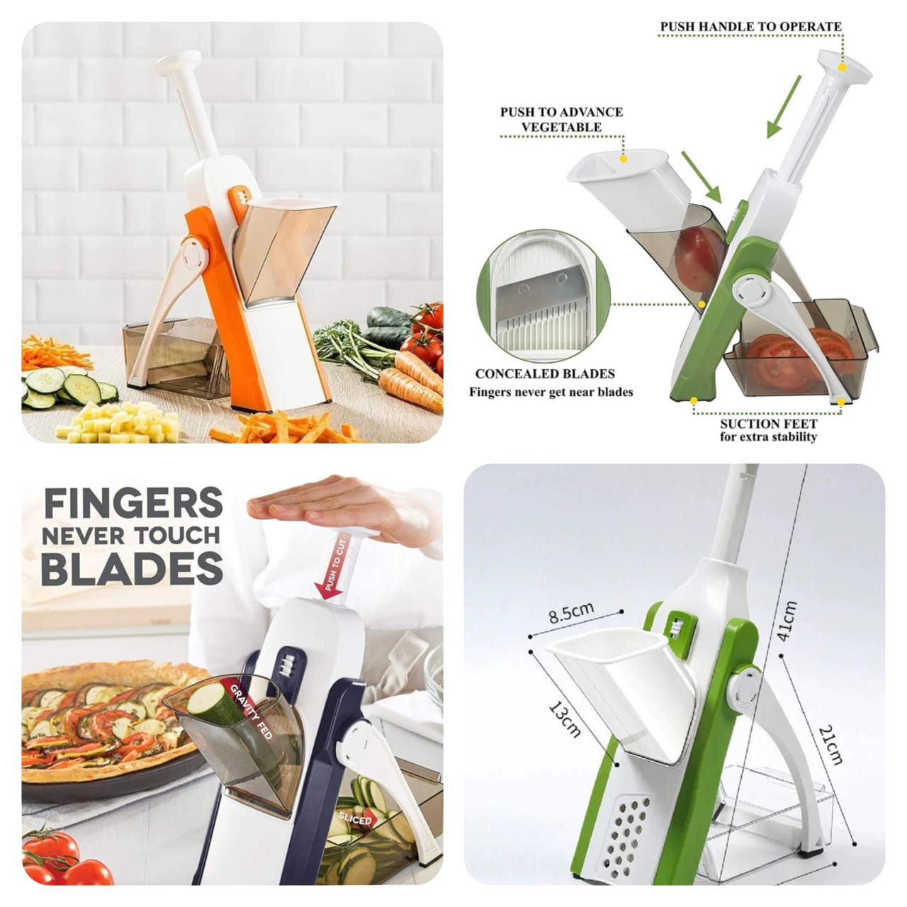 5 in 1 Multipurpose Spring Slicer Vegetable Cutter-FlyingCart.pk