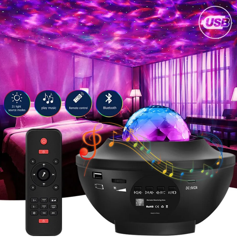 Galaxy Star Projector Speaker with Remote-FlyingCart.pk