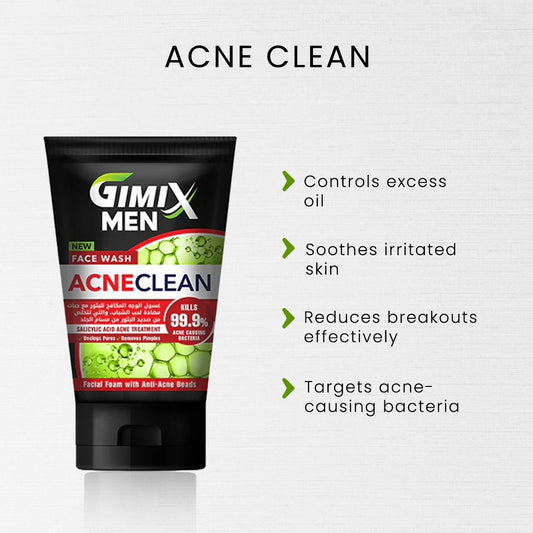 Gimix Men Acne Clean Face Wash 100ml - FlyingCart.pk