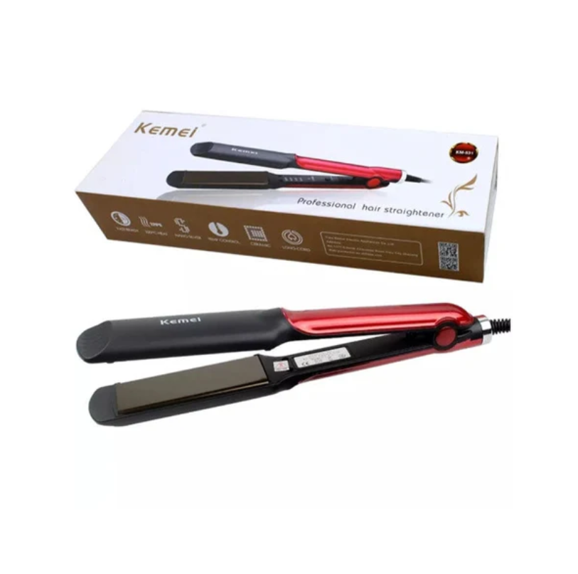 Kemei KM-531 Professional Wet & Dry Ceramic Coating Electric Hair Straightener-FlyingCart.pk