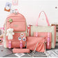 Canvas Cute School Bags for Girls 5Pcs/set - FlyingCart.pk