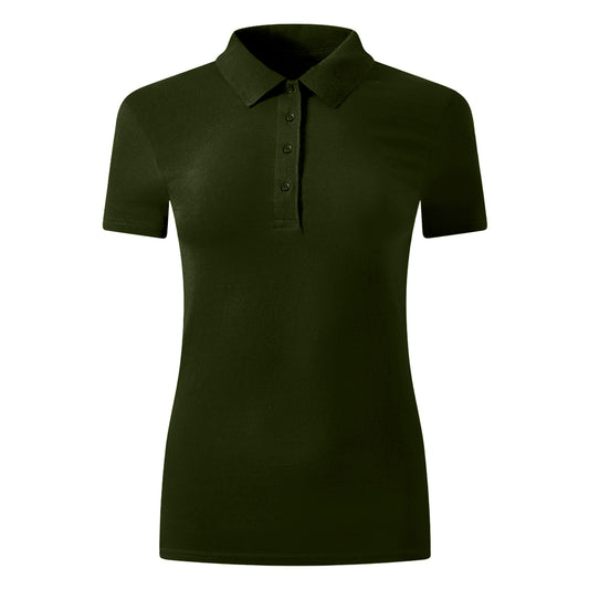 Olive Green Classy Soft Polo Shirts for Women - FlyingCart.pk