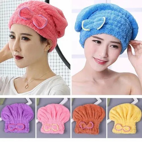 Microfiber Bowknot Hair Towel Wrap-FlyingCart.pk