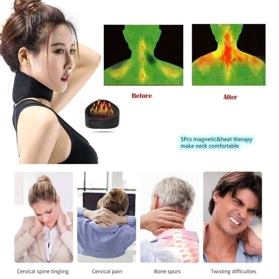 Self Heating Neck Brace Magnetic Therapy Pain Relief-FlyingCart.pk