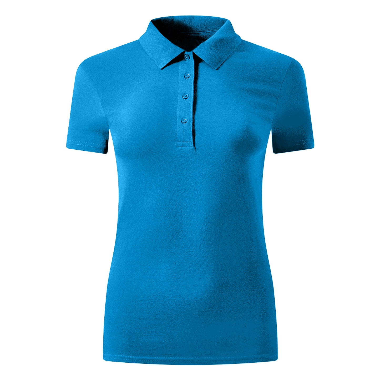 Turkish Blue Classy Soft Polo Shirts for Women - FlyingCart.pk