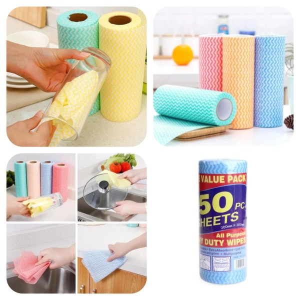 All-Purpose Disposable Reusable Kitchen Cleaning Cloth Tissues-FlyingCart.pk