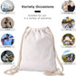 Cotton Canvas Drawstring Backpack Bags OR Printable Draw String Bags-FlyingCart.pk