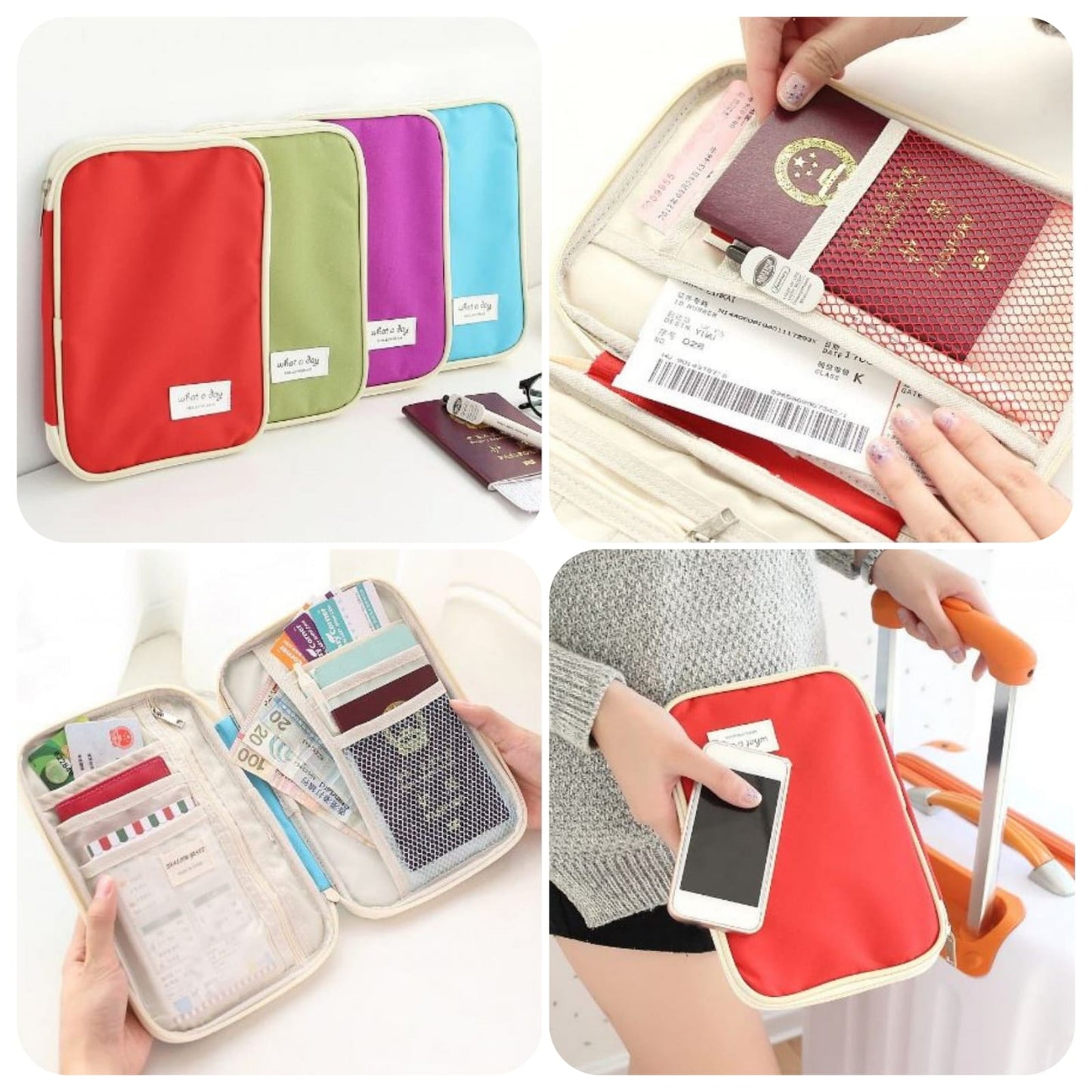 Multi-Purpose Travel Passport Wallet Family Passport Holder Pouch-FlyingCart.pk