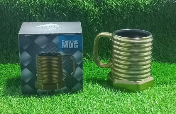 3D Screw Shape Ceramic Cool Coffee Mug - Flyingcart.pk