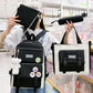 Canvas Cute School Bags for Girls 4Pcs/set